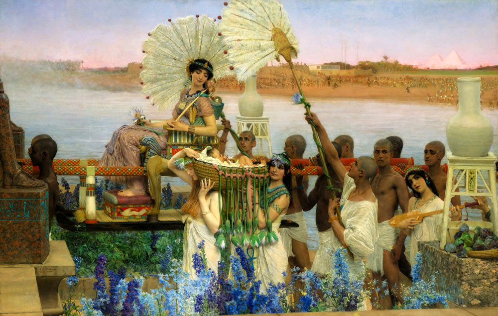 La découverte de Moïse. Sir Lawrence Alma-Tadema - 1904